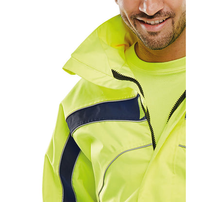 Beeswift Eton High Visibility Breathable EN471 Jacket Saturn Yellow 6XL