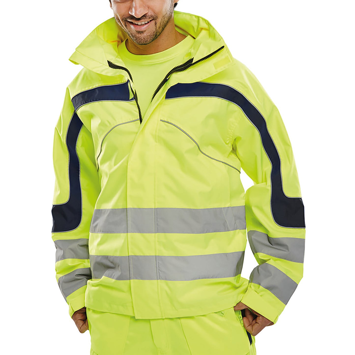 Beeswift Eton High Visibility Breathable EN471 Jacket Saturn Yellow 2XL