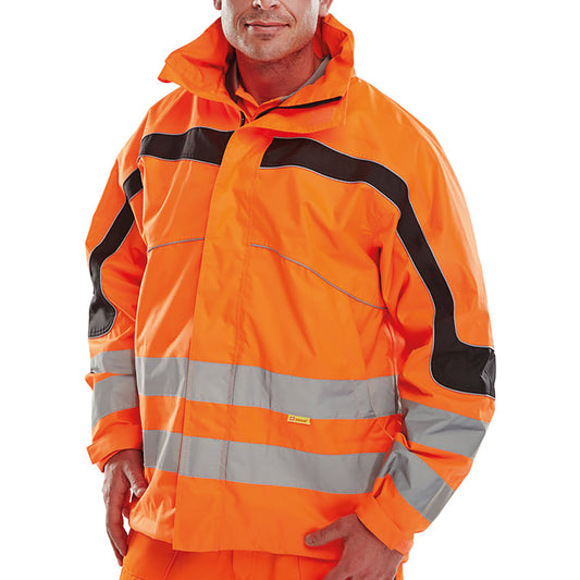Beeswift Eton High Visibility Breathable EN471 Jacket Orange 2XL