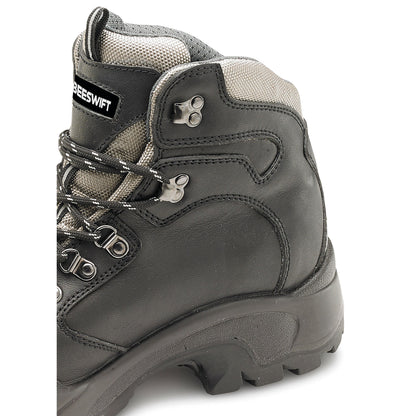 Beeswift PU Rubber D-Ring S3 Steel Toe Cap Safety Boots 1 Pair Black 06.5