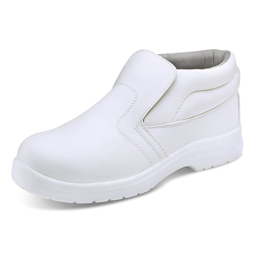 Beeswift Micro-Fibre Water Resistant Pull On Steel Toe Cap S2 Safety Boots 1 Pair White 10