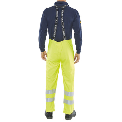 Beeswift Bib and Braces Fire Retardant Anti-Static High Visibility Saturn Yellow M