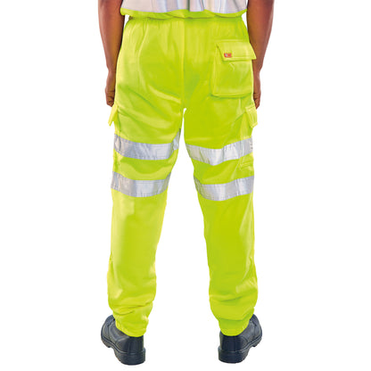 Beeswift High Visibility Fleece Jogging Bottoms Saturn Yellow XL