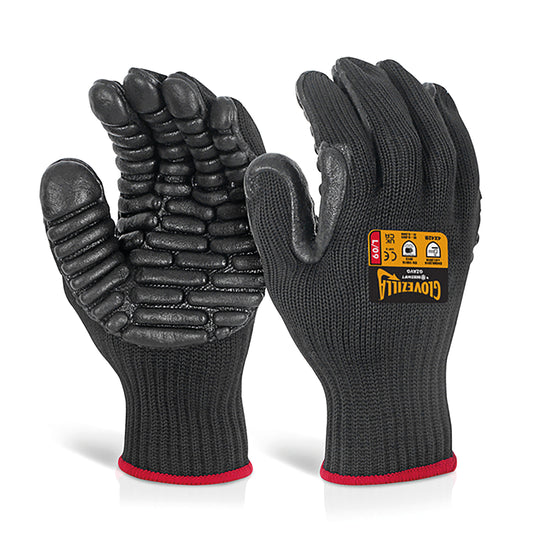 Beeswift Glovezilla Anti-Vibration Gloves Black L