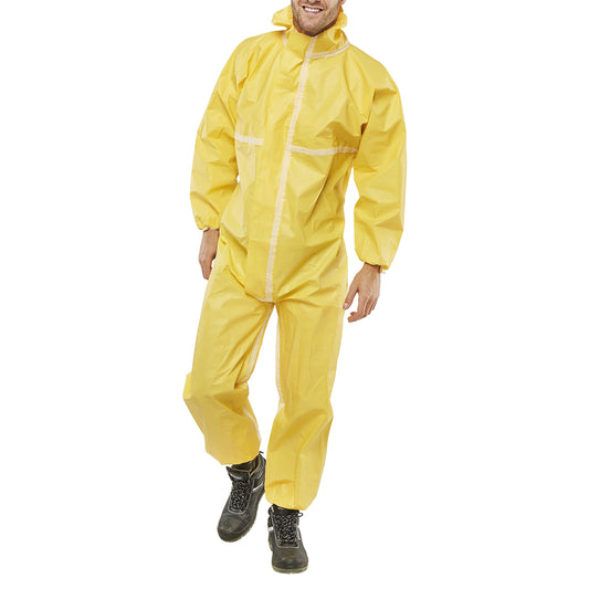 Beeswift Disposable Coverall Microporous Type 3/4/5/6 Yellow 3XL