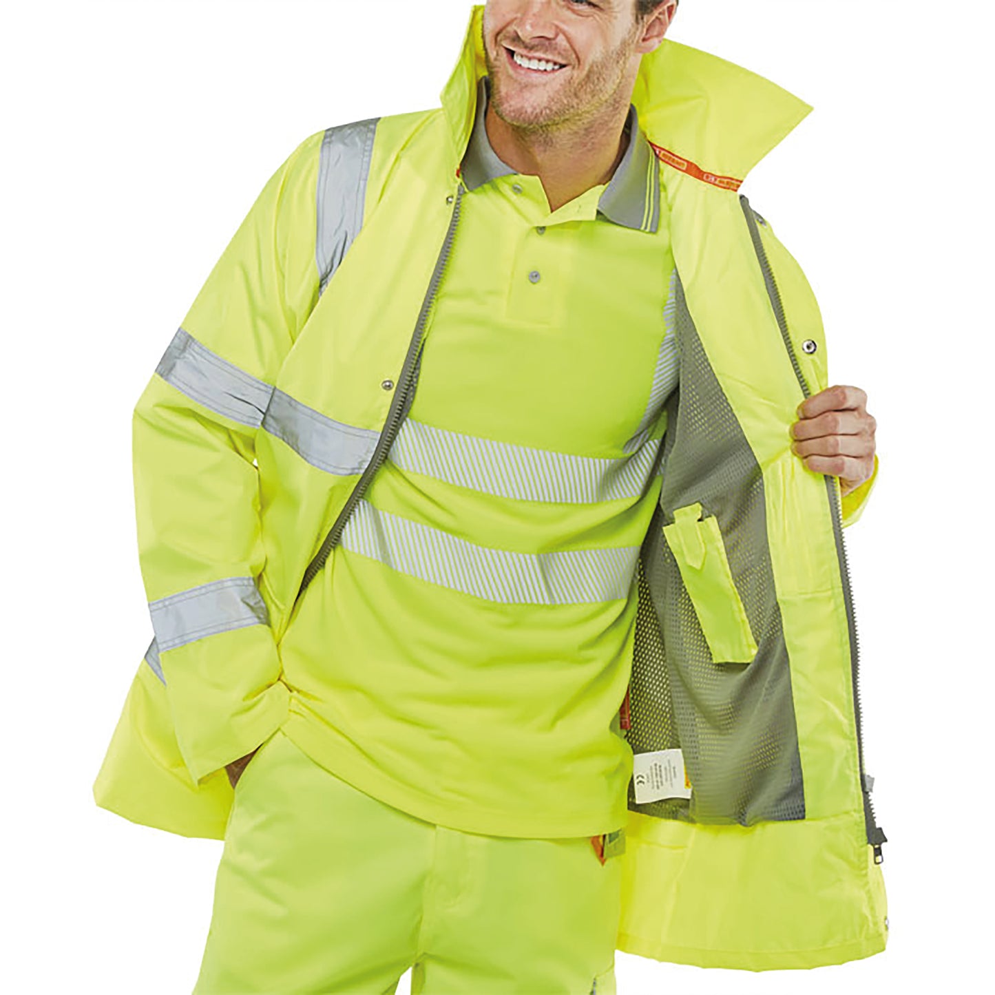 Beeswift Jubilee Economy High Visibility Jacket Saturn Yellow 3XL