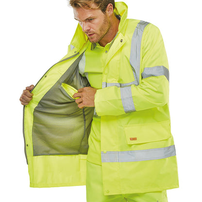 Beeswift Jubilee Economy High Visibility Jacket Saturn Yellow 4XL