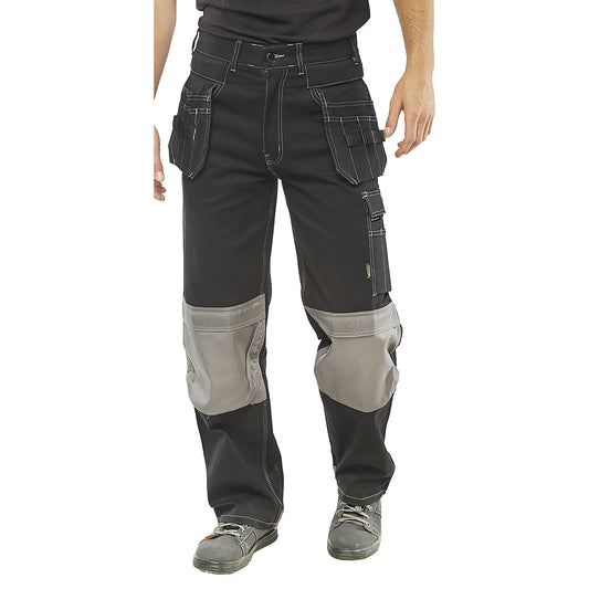 Beeswift Kington Multipurpose Pocket Trousers Black 30