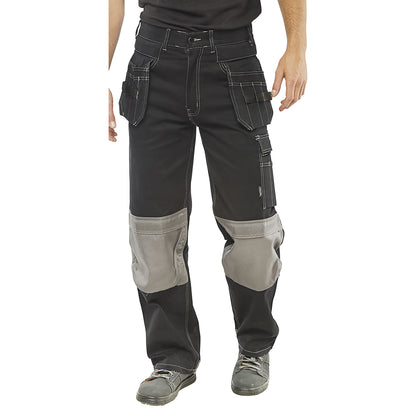 Beeswift Kington Multipurpose Pocket Trousers Black 38