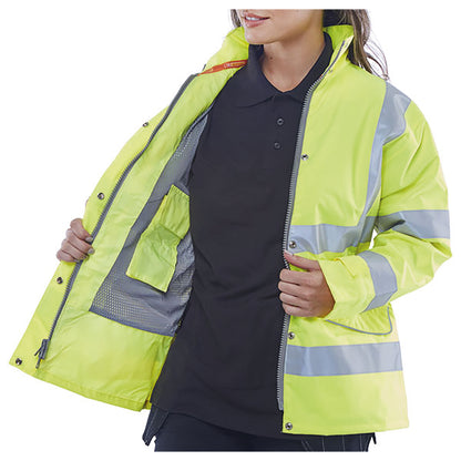 Beeswift Ladies Executive High Visibility Jacket Saturn Yellow L