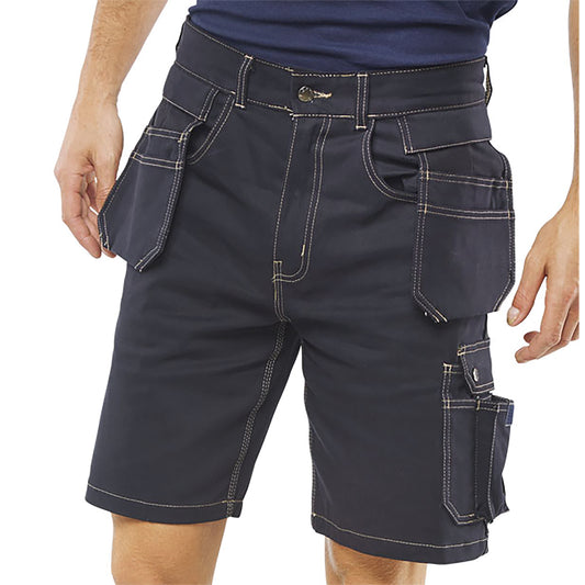 Beeswift Grantham Multipurpose Pocket Shorts Navy Blue 38
