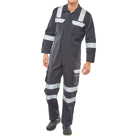 Beeswift ARC Flash Coverall Navy Blue 38