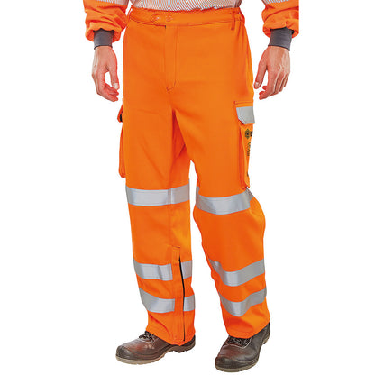 Beeswift Arc Flash Go/Rt Trousers Orange 40T