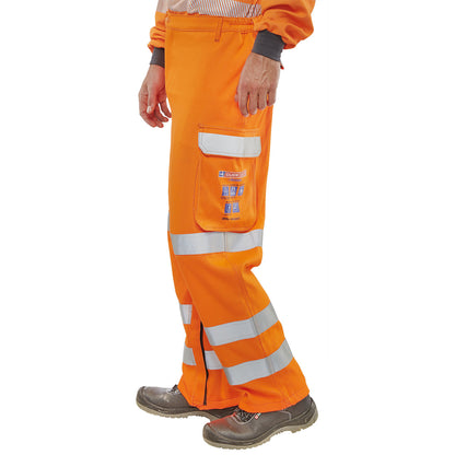 Beeswift Arc Flash Go/Rt Trousers Orange 42