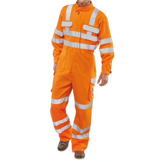 Beeswift B-Click Arc Flash Compliant GO/RT Coverall Orange 40