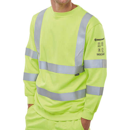 Beeswift ARC Compliant High Visibility Sweatshirt Saturn Yellow L