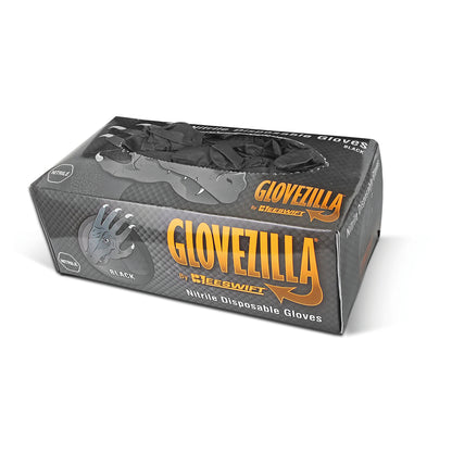 Beeswift Nitrile Disposable Gripper Gloves Powder Free (Pack of 1000) Black S