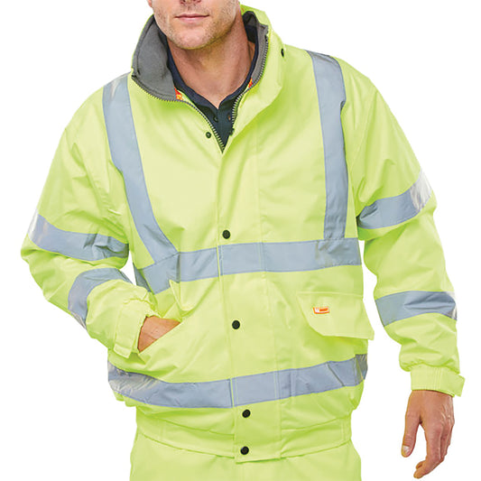 Beeswift High Visibility Fleece Lined Bomber Jacket