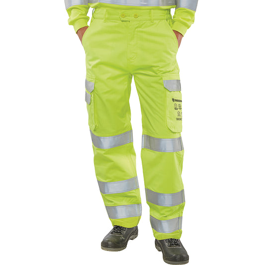 Beeswift High Visibility Trousers Saturn Yellow 44