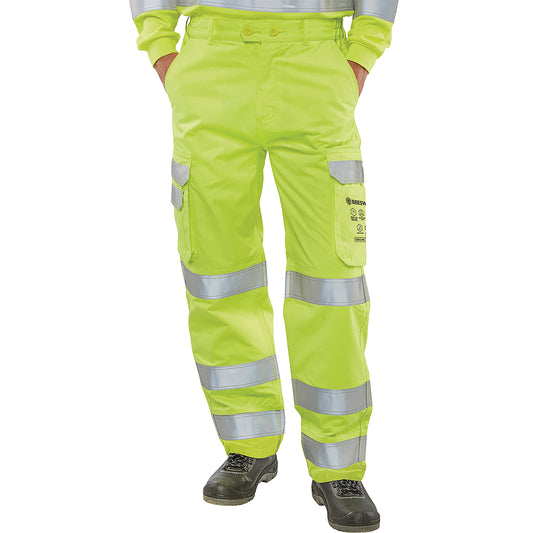 Beeswift High Visibility Trousers Saturn Yellow 46T