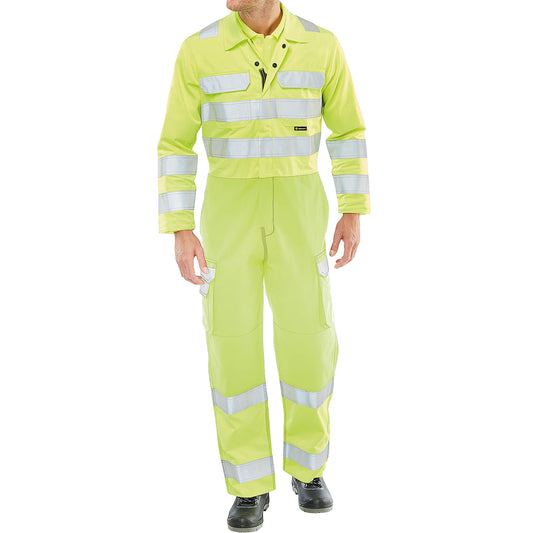 Beeswift ARC Flash High Visibility Coverall Saturn Yellow 40