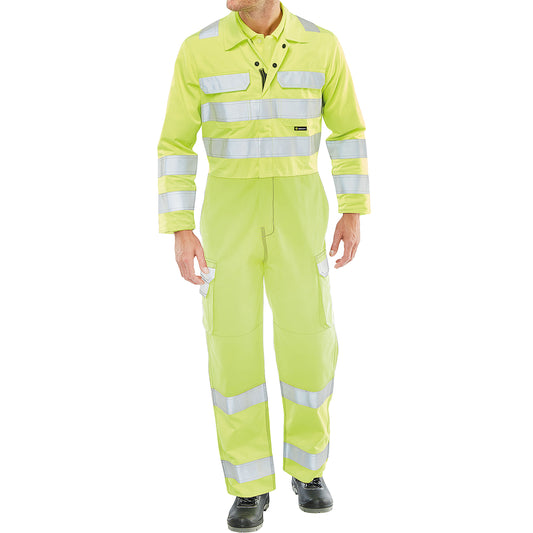 Beeswift ARC Flash High Visibility Coverall Saturn Yellow 42