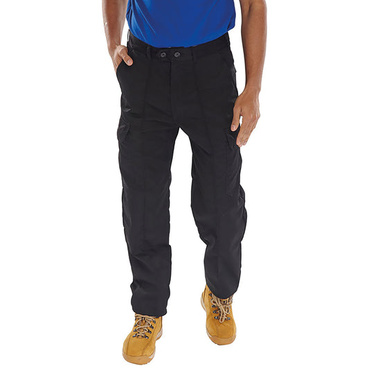 Beeswift Super Click Drivers Trousers Black 30S