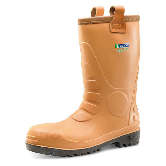 Beeswift Eurorig Steel Toe Cap PVC Safety Boot 1 Pair Tan 10.5