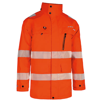 Beeswift Deltic High Visibility Foul Weather Jacket Orange 3XL