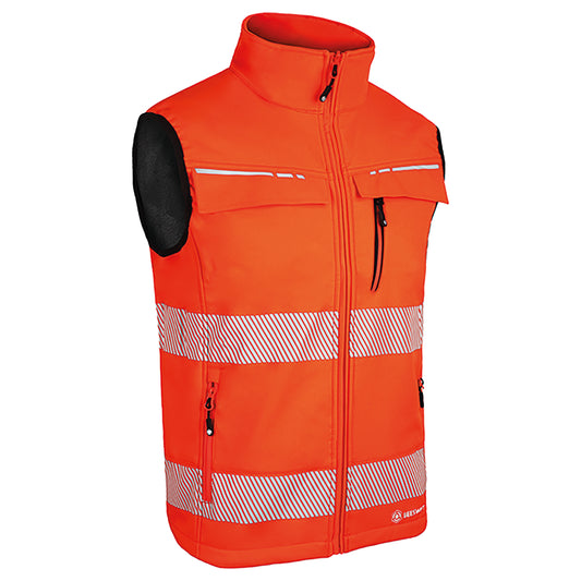 Beeswift Deltic High Visibility Softshell Bodywarmer Orange M