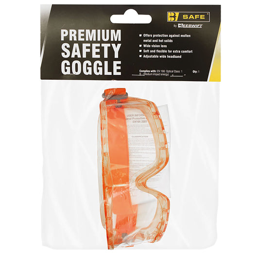 Beeswift Premium Safety Goggles Amber