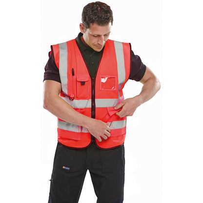 Beeswift Executive High Visibility Waistcoat Red 2XL