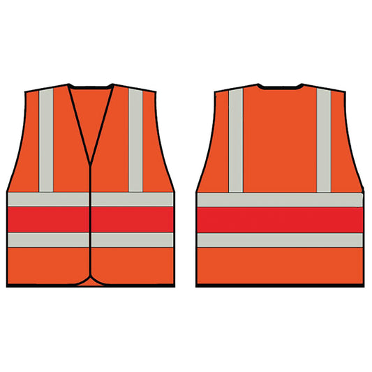 Beeswift High Visibility Vest Orange/Red L