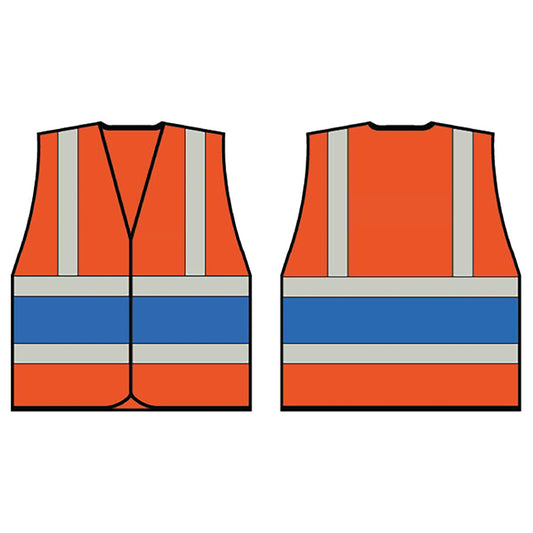 Beeswift High Visibility Vest Orange/Royal Blue L