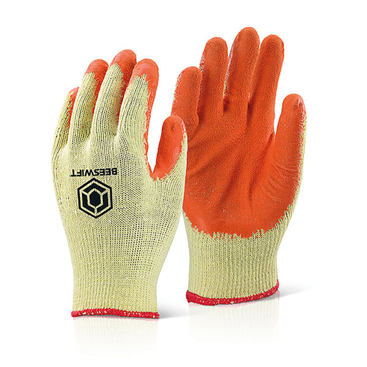 Beeswift Economy Grip Gloves (Pack of 10) Orange L