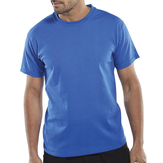 Beeswift Click Heavyweight 100% Cotton T-shirt Royal Blue S