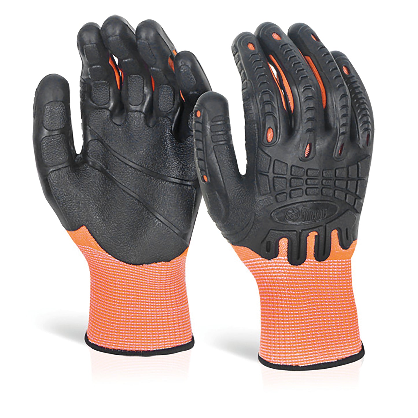 Beeswift Cut Resistant Fully Coated Impact Gloves 1 Pair Orange M