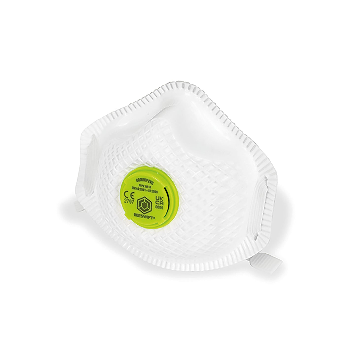 Beeswift P2 Vented Mesh Cup Respirator Mask Valved (Pack of 10) White