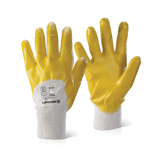 Beeswift Nitrile K/W P/C L/W Gloves (Pack of 10) Yellow 10