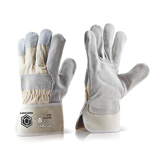 Beeswift Canadian Chrome High Quality Rigger Gloves (Pack of 10) White One Size