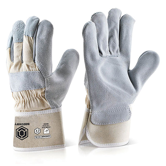 Beeswift Canadian High Quality Red Rigger Gloves (Pack of 10) White One Size