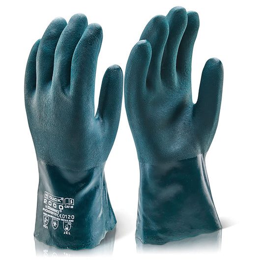 Beeswift PVC Double Dip Gauntlet (Pack of 10) Green 30cm
