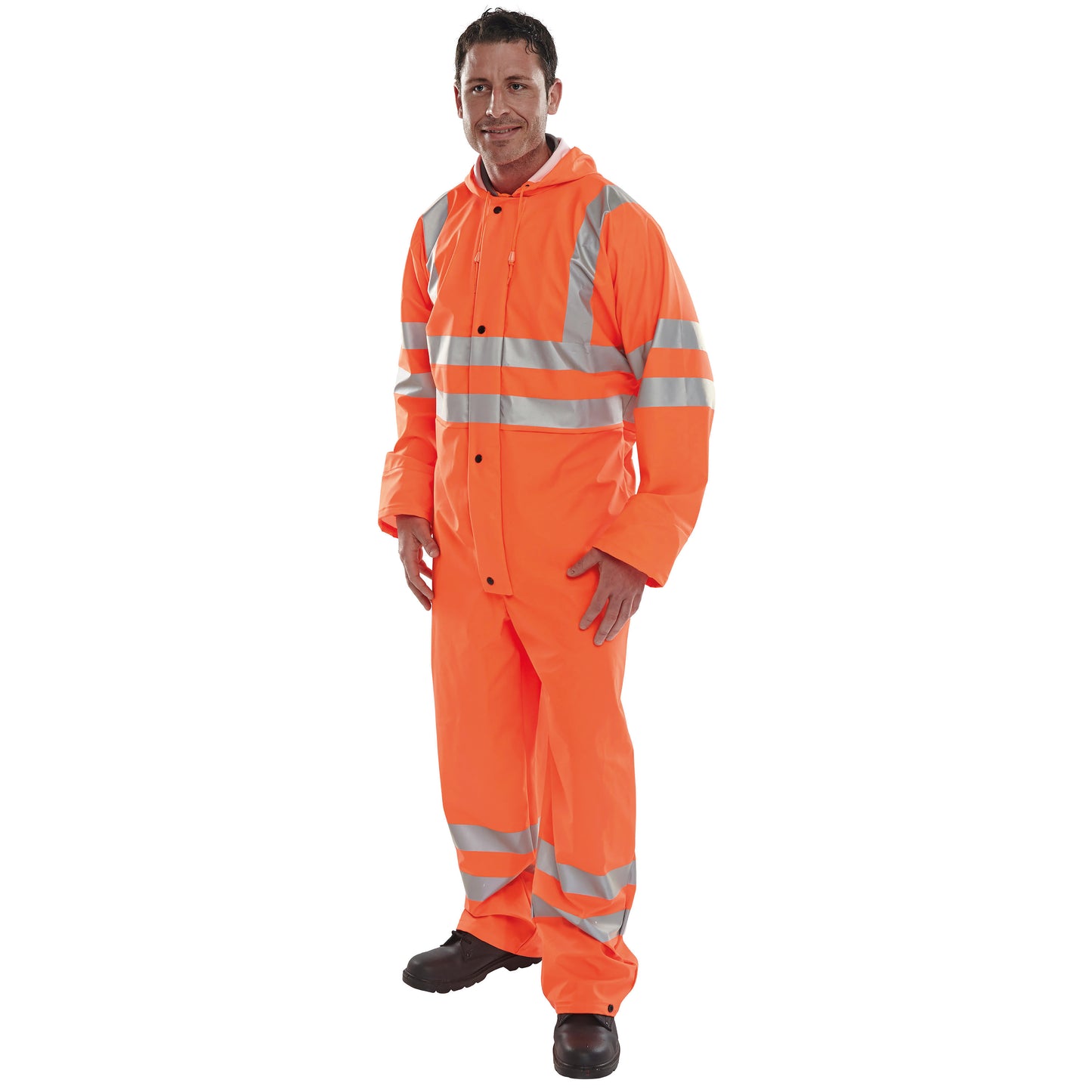 Beeswift Bseen PU Breathable Coverall Orange 3XL