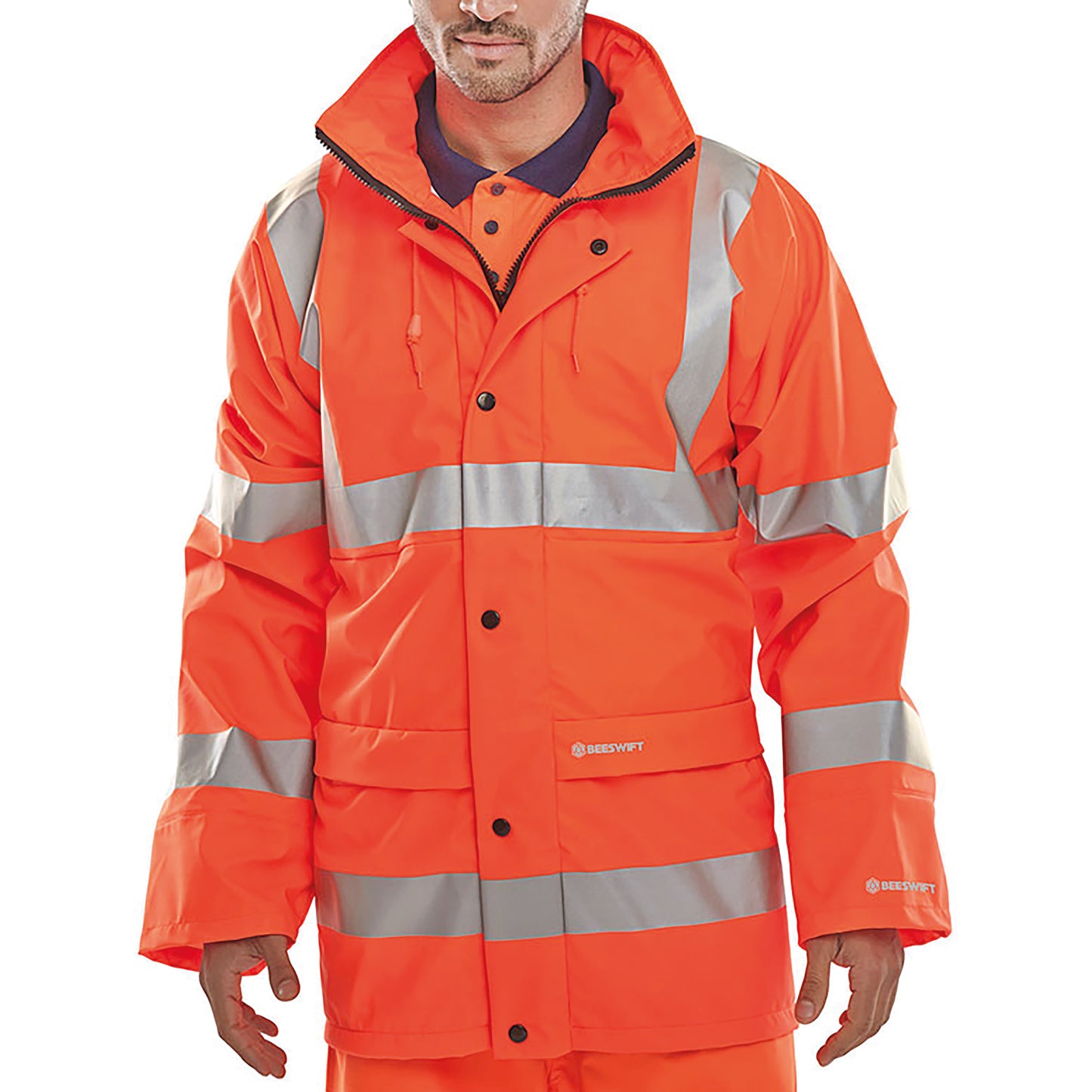 Beeswift Bseen High Visibility PU Jacket Orange L