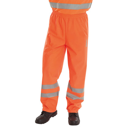Beeswift Bseen PU Overtrousers Orange 4XL