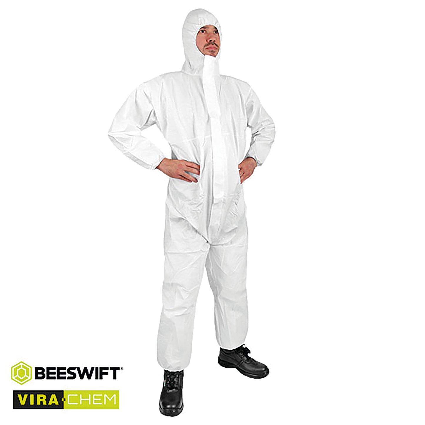 Beeswift CN4013E Disposable Coverall Anti-Static Type 5/6 White L