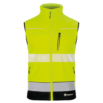 Beeswift Deltic High Visibility Gilet Two-Tone Saturn Yellow/Navy Blue 3XL
