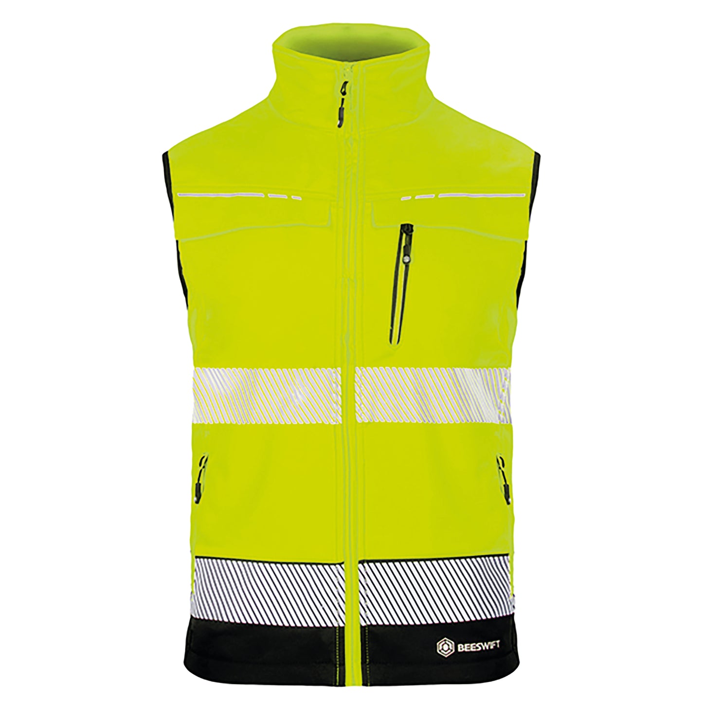 Beeswift Deltic High Visibility Gilet Two-Tone Saturn Yellow/Navy Blue 5XL