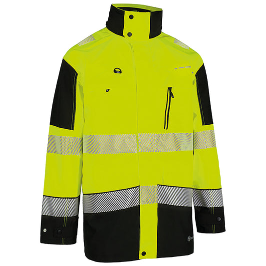 Beeswift Deltic High Visibility Two Tone Jacket Saturn Yellow/Navy Blue 2XL