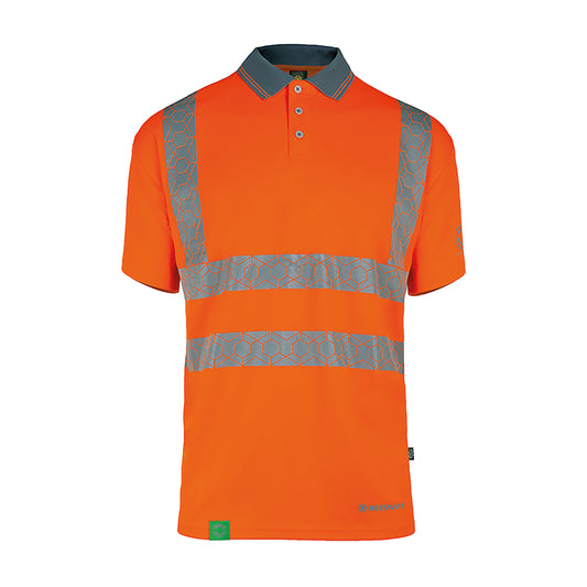 Beeswift Envirowear High Visibility Short Sleeve Polo Shirt Orange 3XL